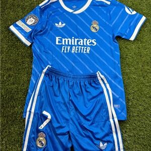 Real Madrid Vini Jr Soccer Jersey and Shorts Set